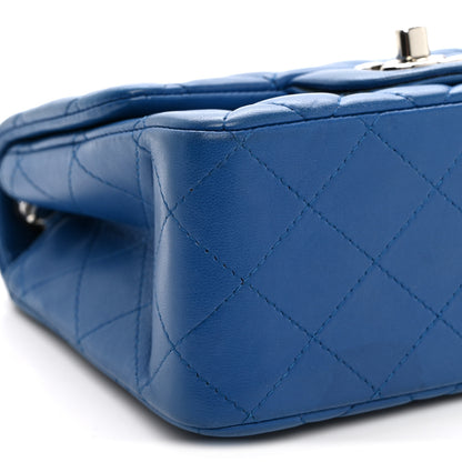 Chanel Lambskin Quilted Mini Square Flap Blue 9 of 10