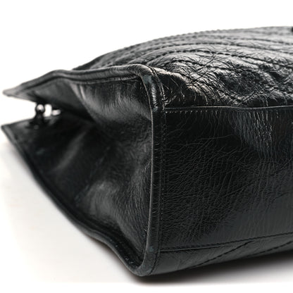 Saint Laurent Crinkled Calfskin Matelasse Monogram Large Niki Shopper Tote Black 9 of 11
