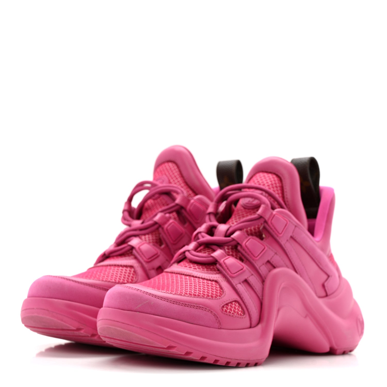 Louis Vuitton Calfskin Technical Nylon LV Archlight Sneakers 37 Rose Pop 4 of 12