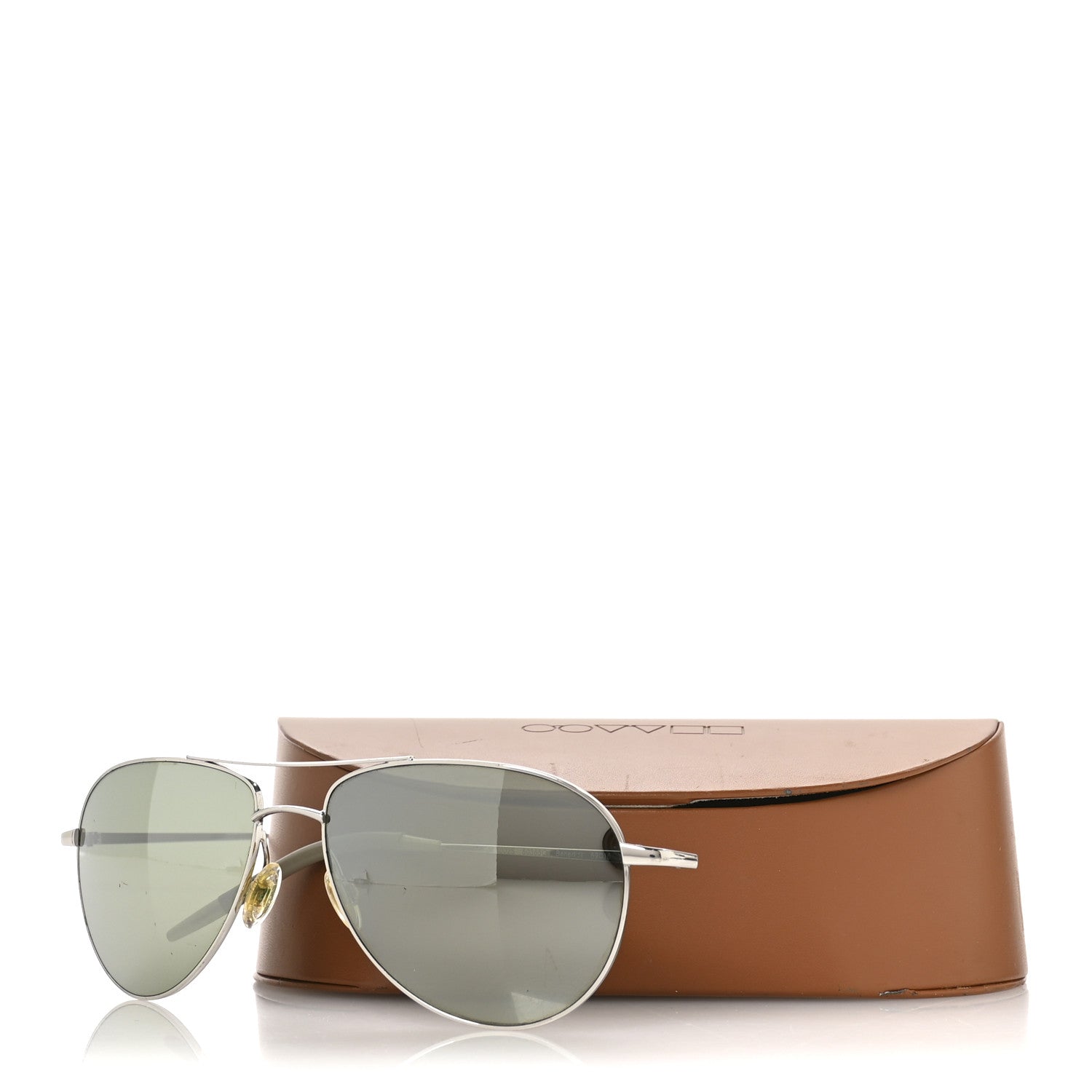 Oliver Peoples Metal Benedict Aviator Sunglasses OV1002S Silver 8 of 8