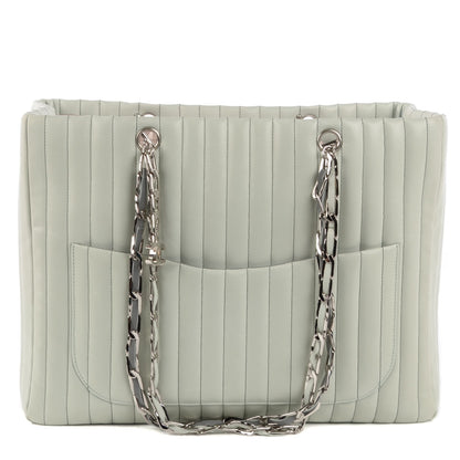 Chanel Lambskin Vertical Quilted Large Mademoiselle Tote Light Green 1 of 7
