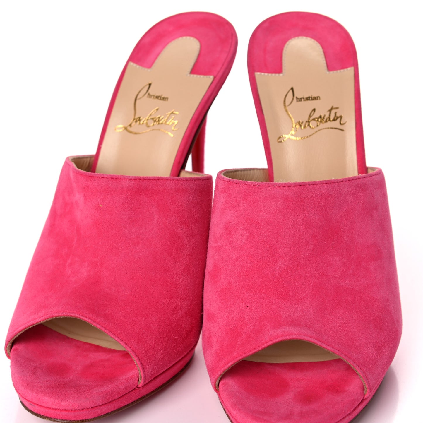 Suede Pigamule 120 Slide Sandals 38 Bangal Rose