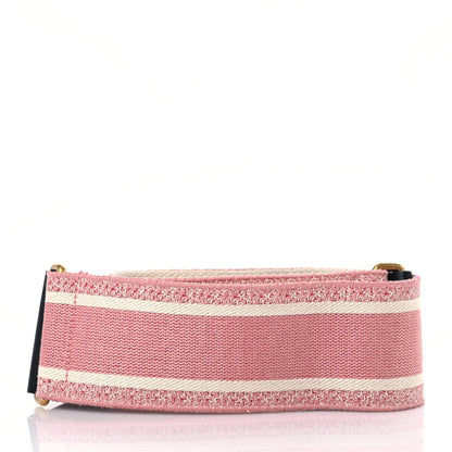 Christian Dior Canvas Embroidered Shoulder Strap Pink 2 of 6