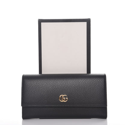 Gucci Dollar Calfskin GG Marmont Continental Wallet Black 8 of 8
