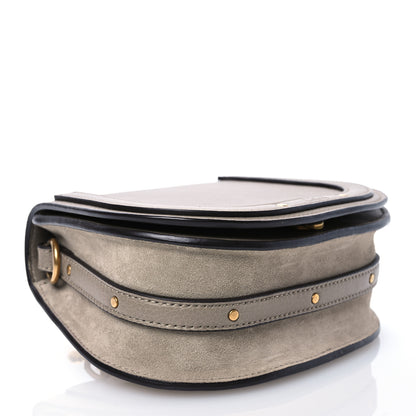 Chloe Calfskin Suede Small Nile Bracelet Bag Motty Grey 4 of 12