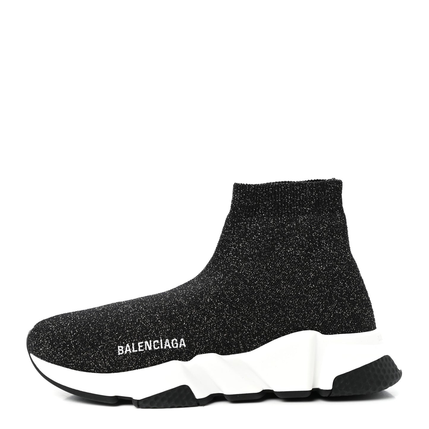 Knit Metal Womens Speed Sneakers 37 Black Gold