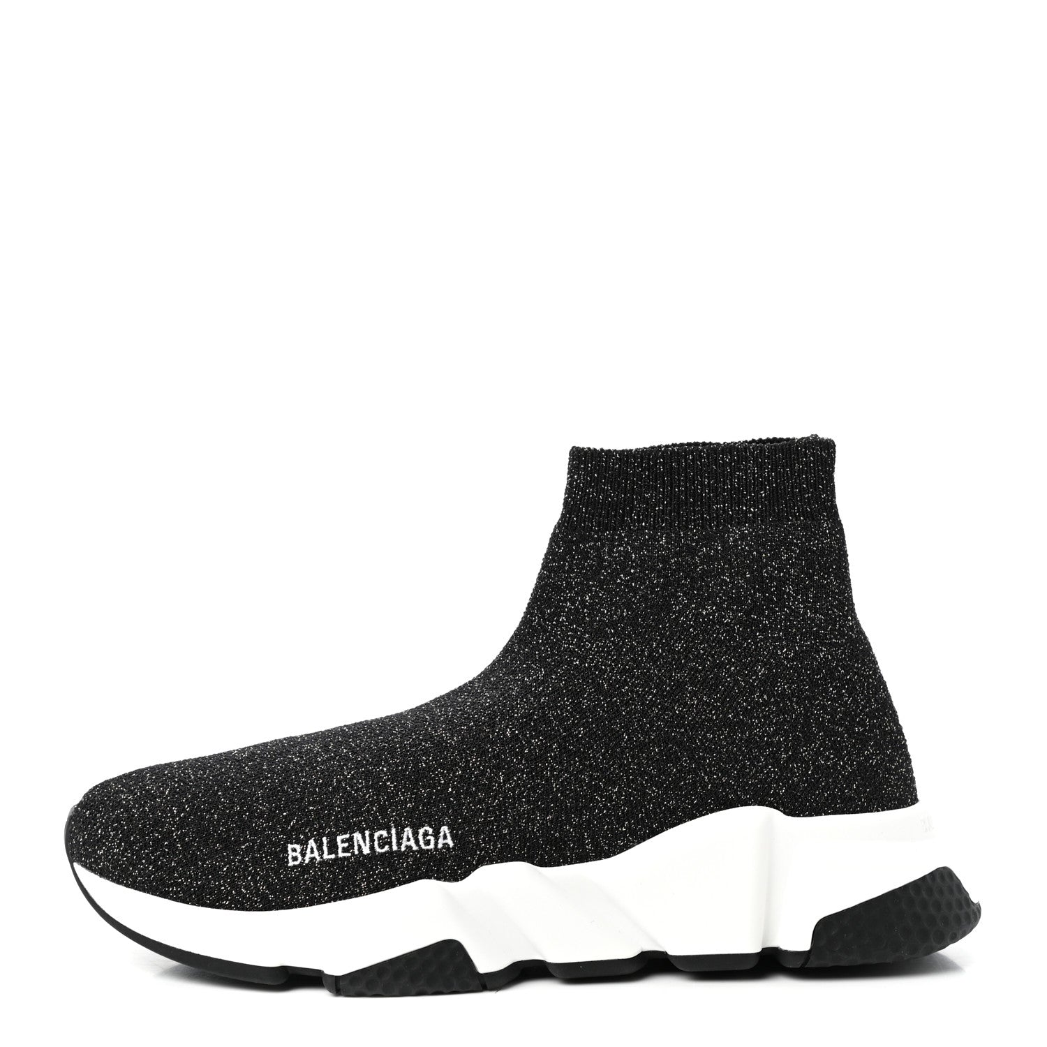 Balenciaga Knit Metal Womens Speed Sneakers 37 Black Gold 1 of 10