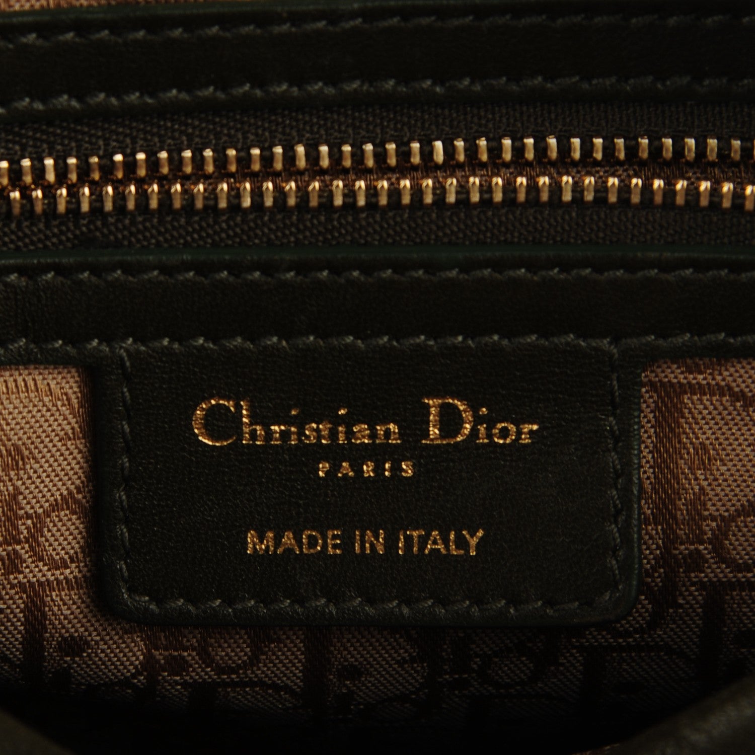Christian Dior Lambskin Cannage Medium Lady Dior Olive Green 5 of 8