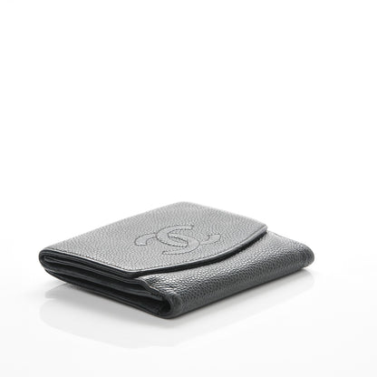 Chanel Caviar Timeless CC Compact French Wallet Black 4 of 10