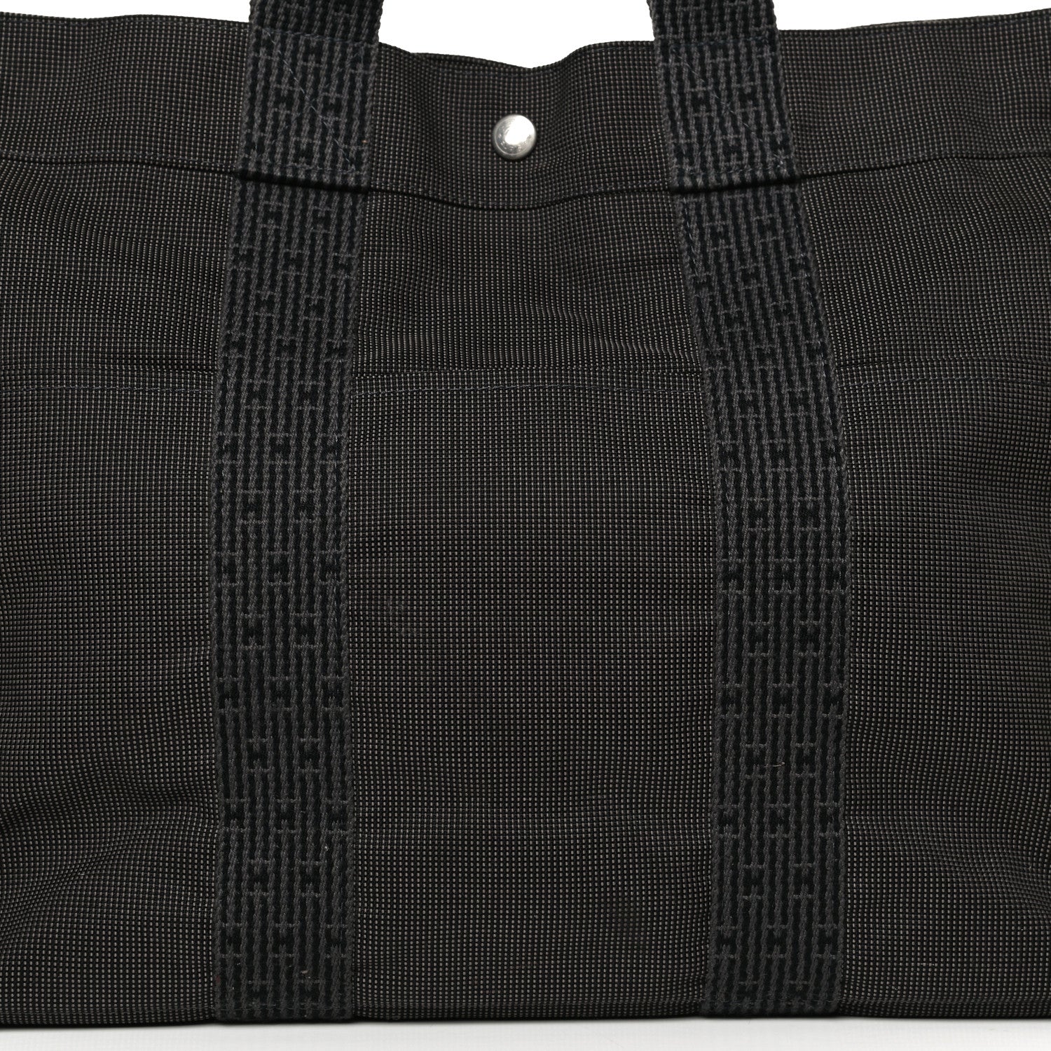 Hermes Canvas Herline MM Tote Grey 8 of 13