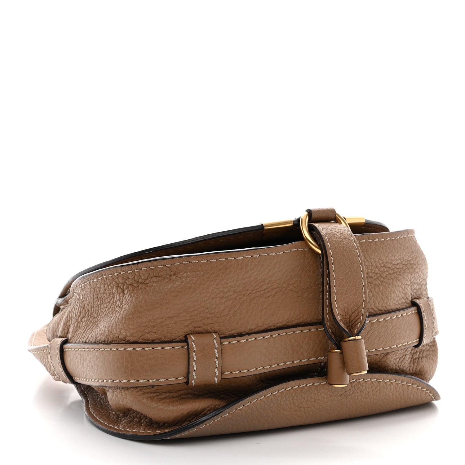 Chloe Grained Calfskin Small Marcie Saddle Bag Nut 4 of 15