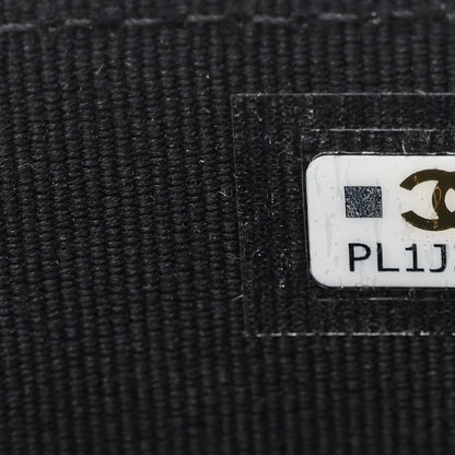 Chanel Canvas Check Flag Printed CC Clutch With Chain Beige Multicolor 8 of 12