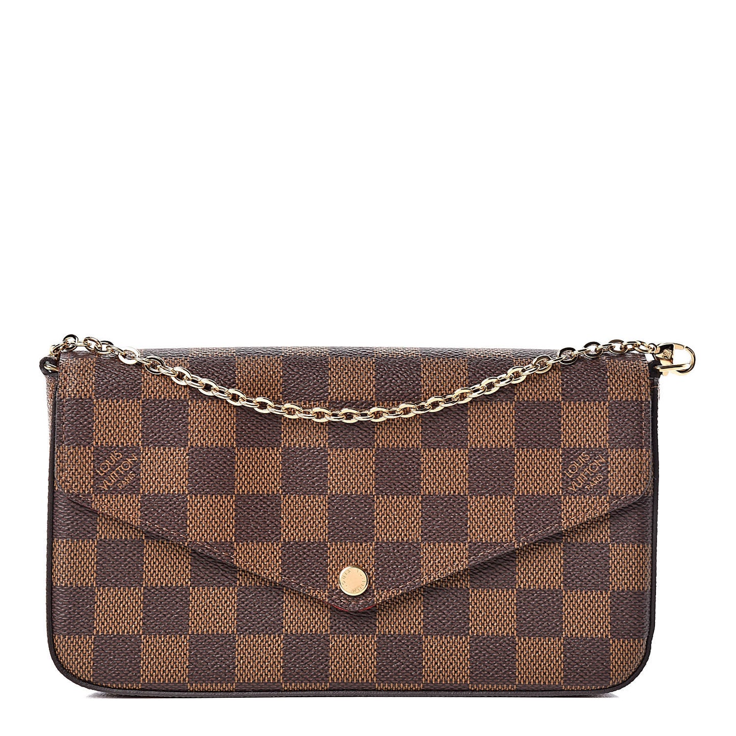 Damier Ebene Pochette Felicie Chain Wallet