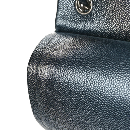 Chanel Metallic Caviar Quilted Jumbo Double Flap Dark Grey 10 of 12