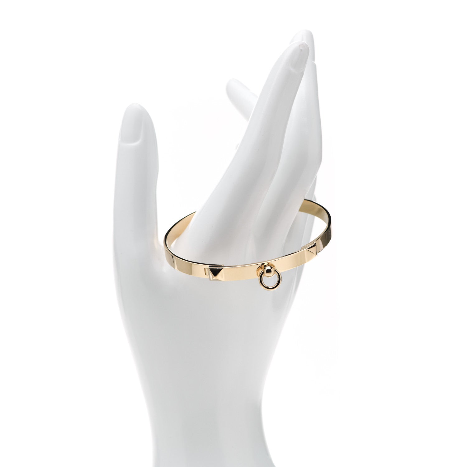 Hermes 18K Yellow Gold PM Collier De Chien Bracelet XL 2 of 5
