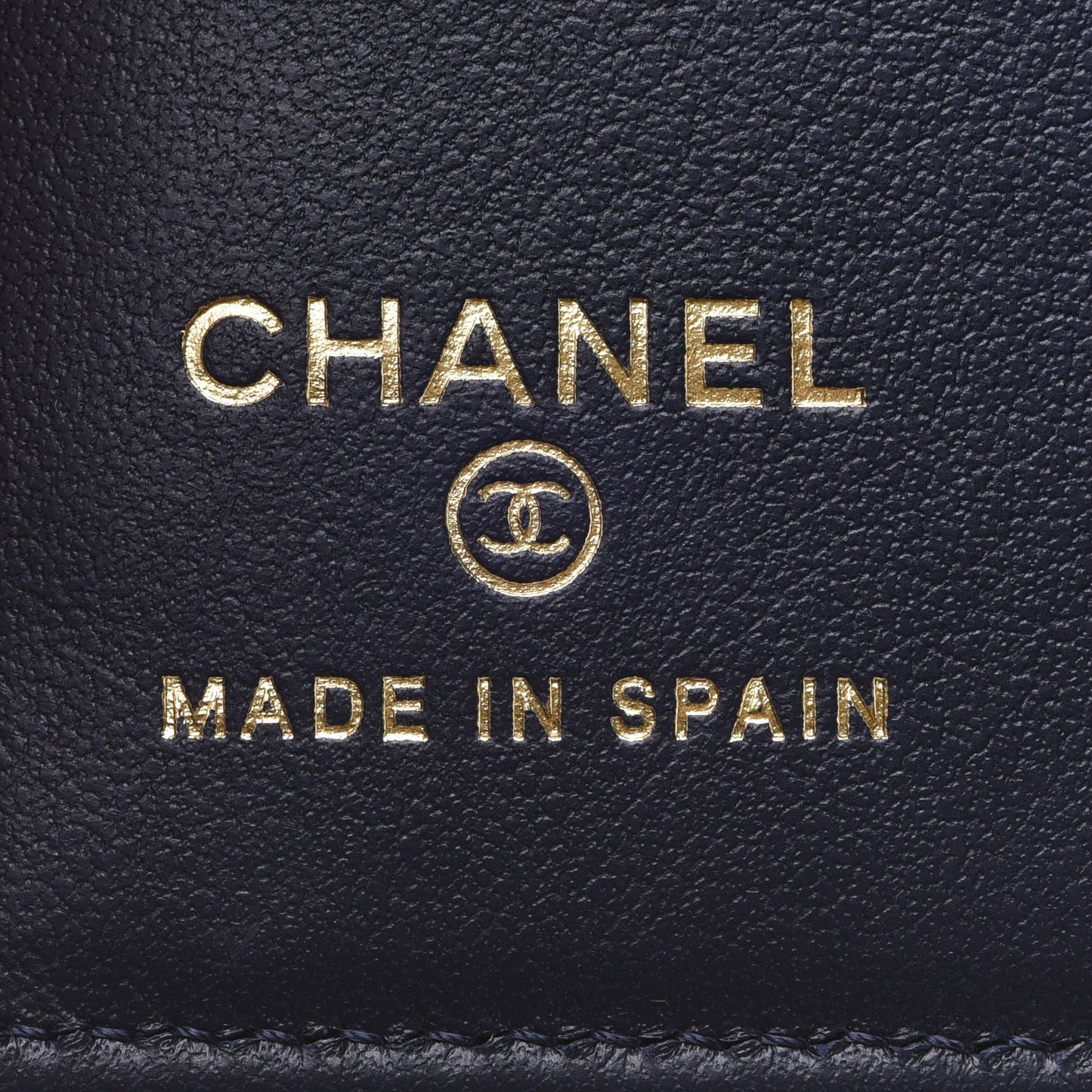 Caviar Quilted Passport Holder Navy Blue