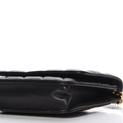 Chanel Lambskin Quilted Wallet On Chain WOC Black 7 of 12