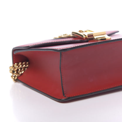 Gucci Calfskin Mini Sylvie Chain Shoulder Bag Hibiscus Red 8 of 14