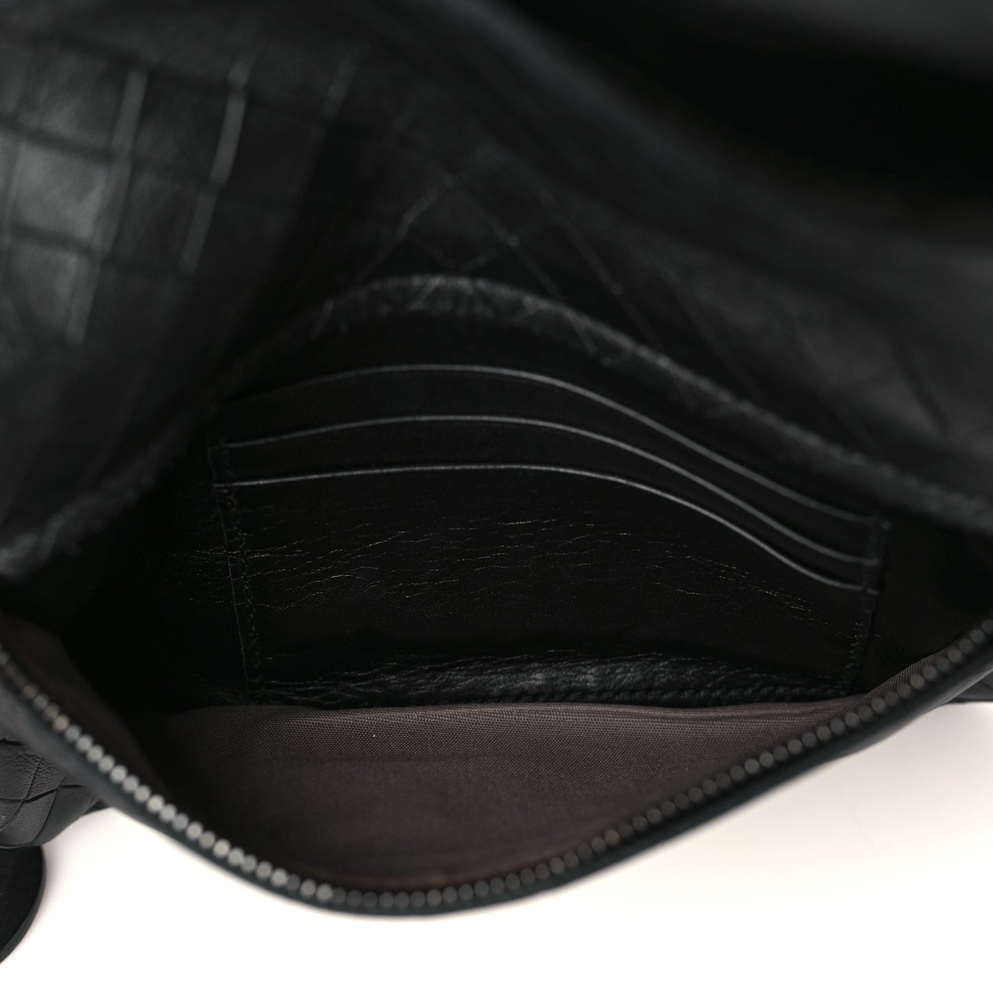 Nappa Intrecciato Small Chain Crossbody Black