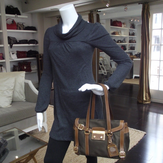 Tessuto Nylon Foldover Large Shoulder Bag