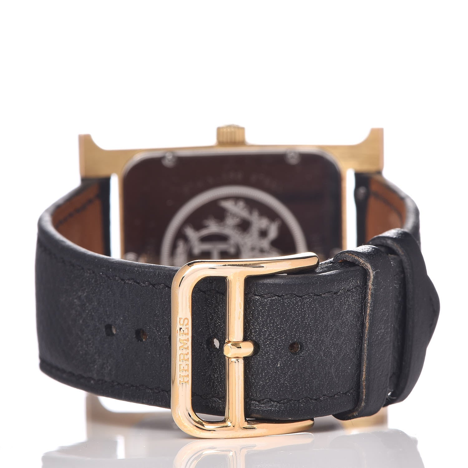Hermes Stainless Steel Epsom 30.5mm Heure H Hour Quartz Watch Noir 4 of 9