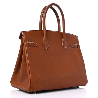 Hermes Natural Barenia Faubourg Birkin 30 Fauve 3 of 15