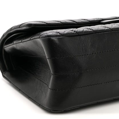 Chanel Aged Calfskin Chevron Quilted 2.55 Reissue 225 Flap So Black 9 of 10