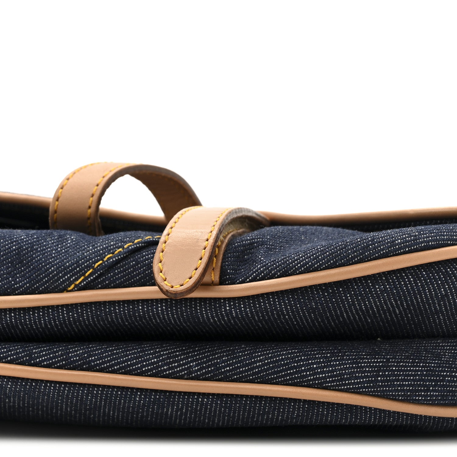 Christian Dior Denim Calfskin Saddle Bag Blue 9 of 12