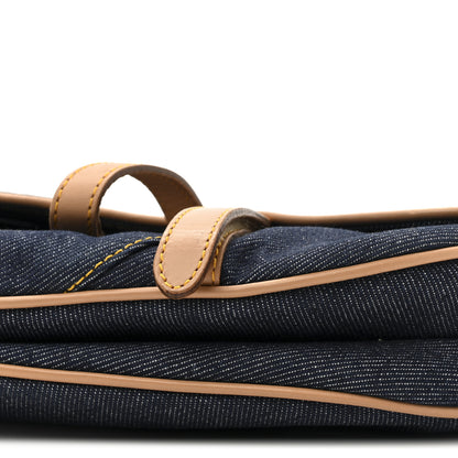 Christian Dior Denim Calfskin Saddle Bag Blue 9 of 12