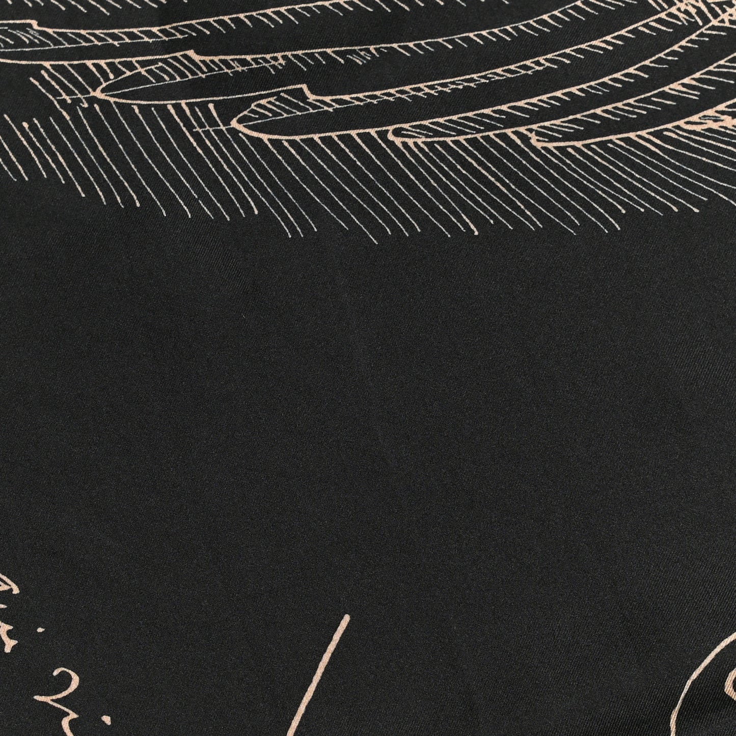 Silk Twill Le Pegase D Hermes Giant Scarf 140 Black White Or