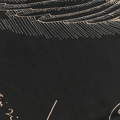 Hermes Silk Twill Le Pegase D Hermes Giant Scarf 140 Black White Or 7 of 7