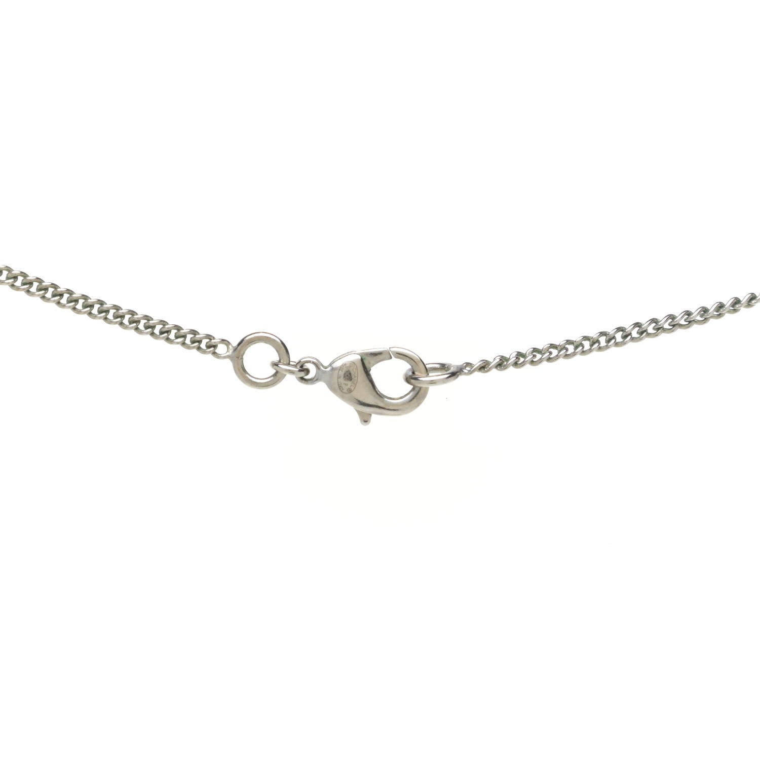 Chanel Baguette Crystal Pearl CC Lariat Necklace Silver 5 of 6