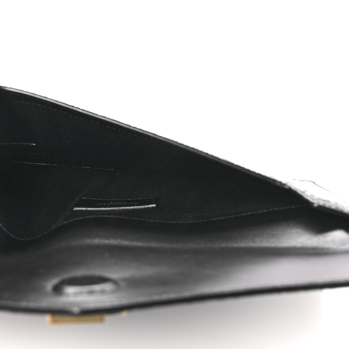 Calfskin Crocodile Embossed Uptown Monogram Pouch Black