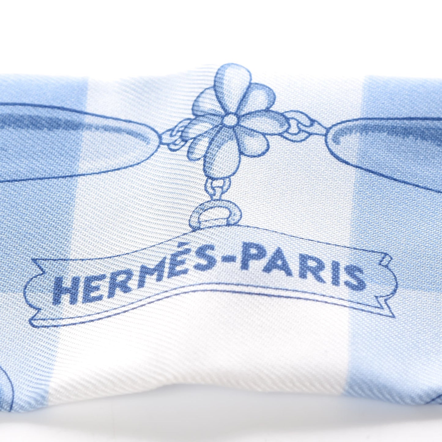 Silk Mors Et Gourmettes Vichy Twilly Ciel Bleu Azur Blanc