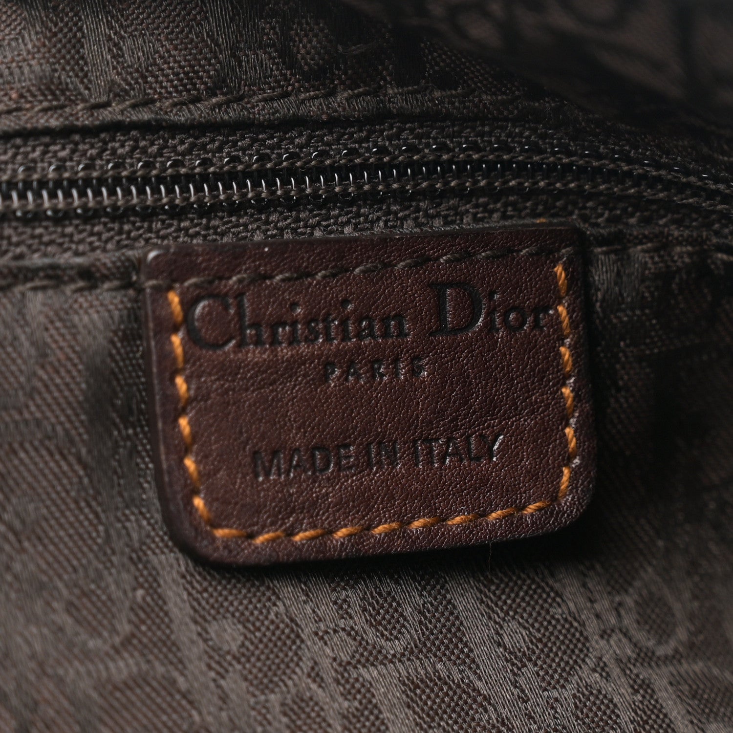 Christian Dior Calfskin Large Gaucho Double Saddle Bag Brown 6 of 10