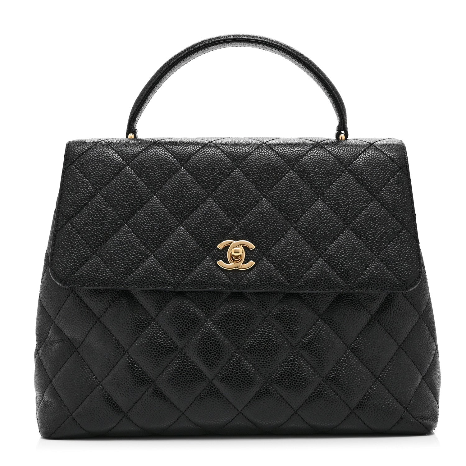 Chanel Caviar Quilted Jumbo Kelly Flap Black 1 of 10