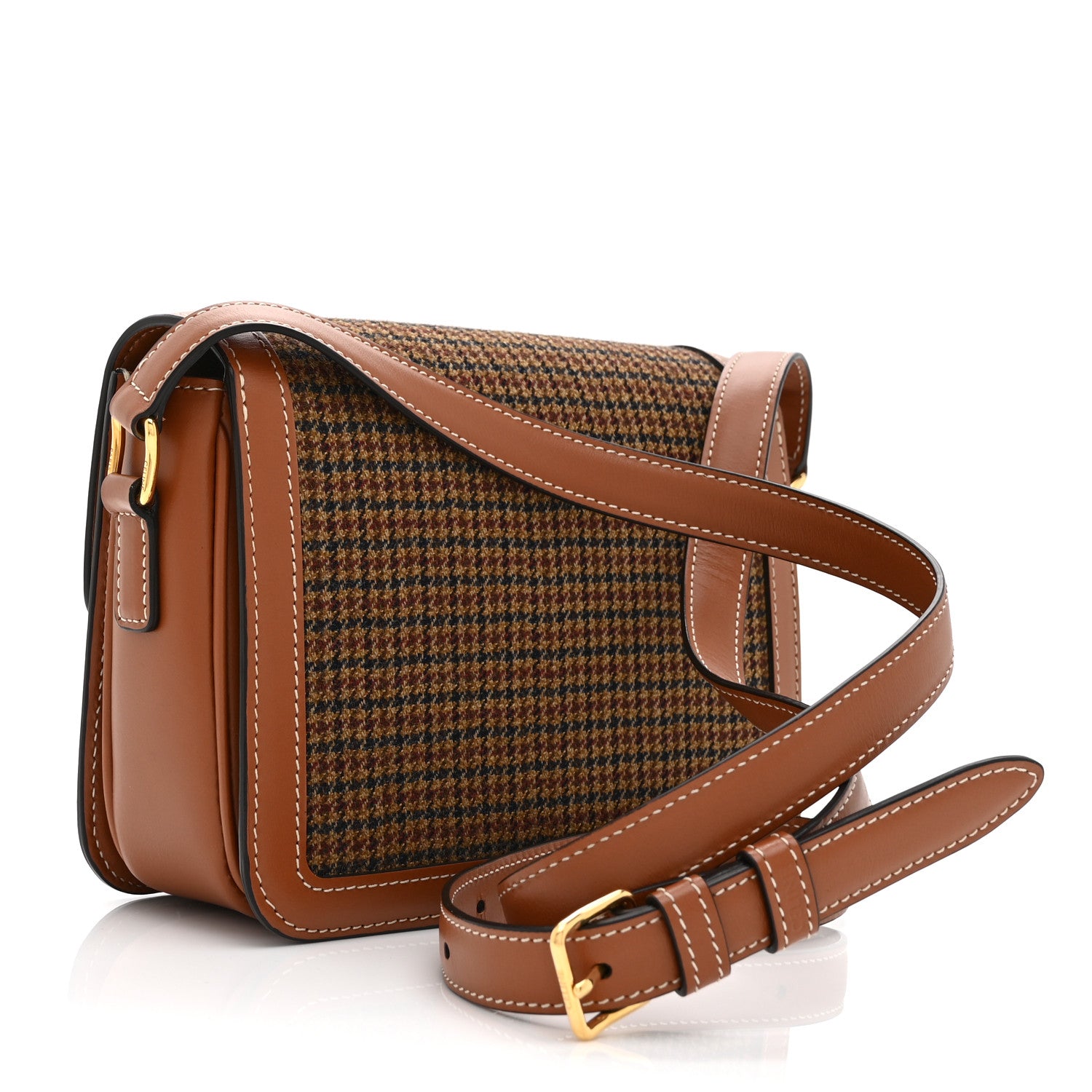 Celine Tweed Calfskin Triomphe Canvas Teen Triomphe Bag  Multicolor 2 of 10