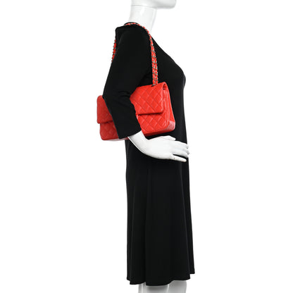 Chanel Lambskin Quilted Medium Double Flap Red 2 of 15