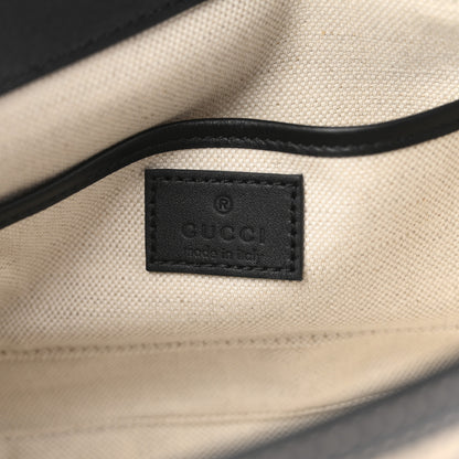 Gucci GG Supreme Monogram Horsebit 1955 Soft Small Shoulder Bag Beige Black 6 of 10