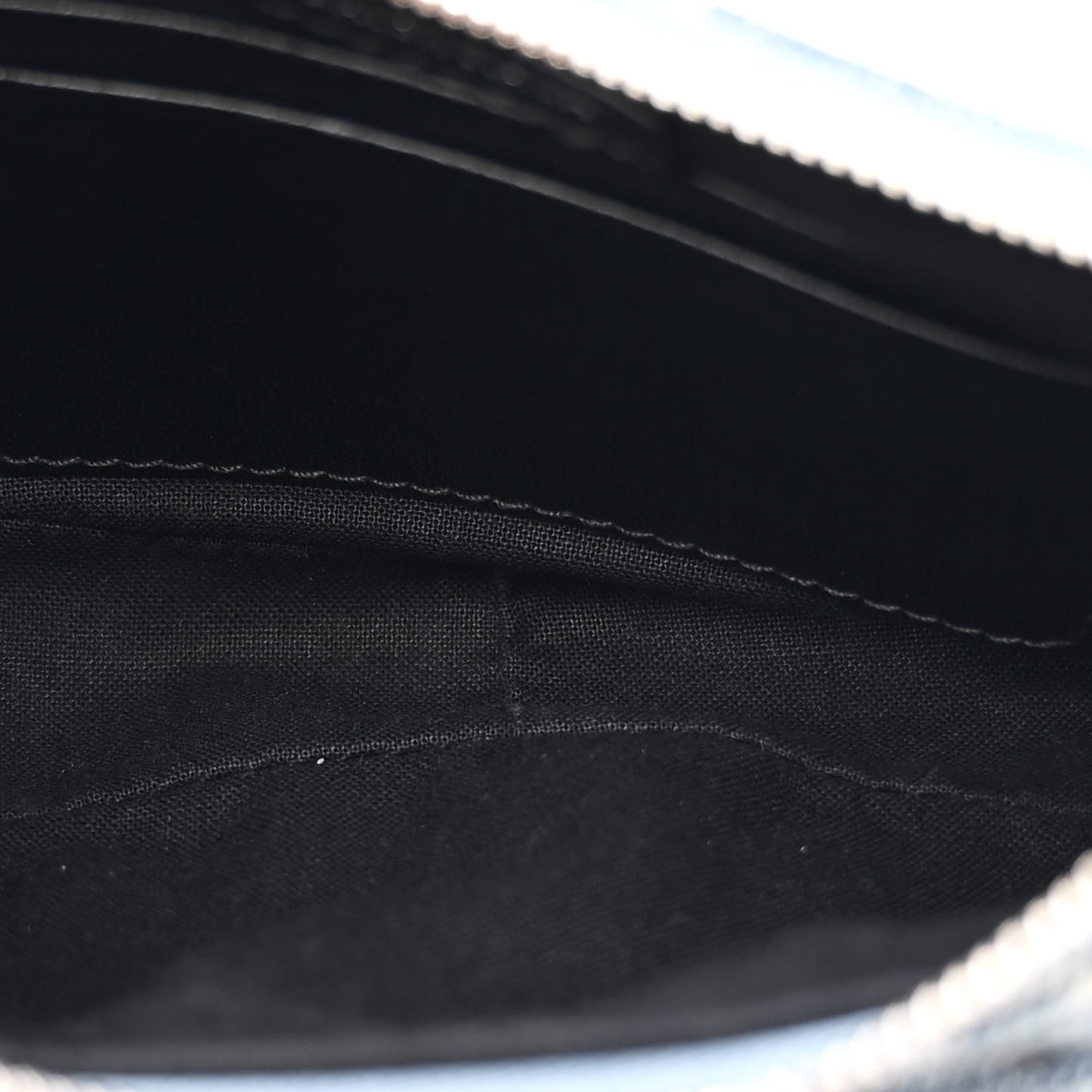 Bleached Denim BB Monogram Le Cagole Mini Purse With Chain Blue