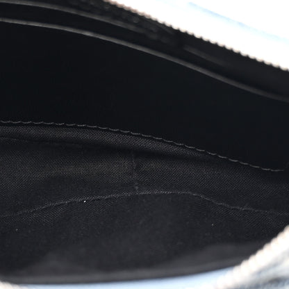 Balenciaga Bleached Denim BB Monogram Le Cagole Mini Purse With Chain Blue 5 of 11