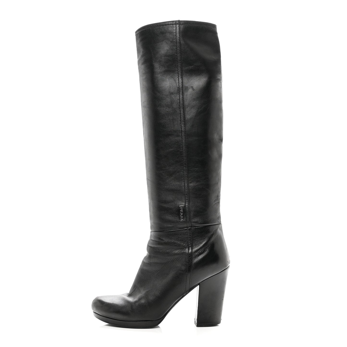 Calfskin Knee Boots 39 Black