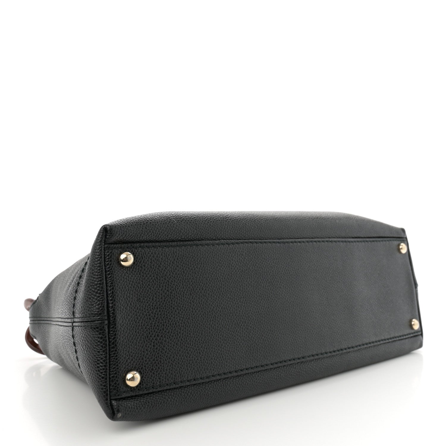 Chanel Caviar CC Wood Chain Hobo Black 4 of 12