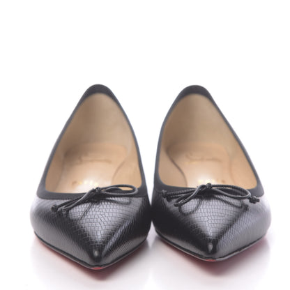 Christian Louboutin Calf Zarli Nappa Grosgrain Spiked Hall Flats 36.5 Black 2 of 7