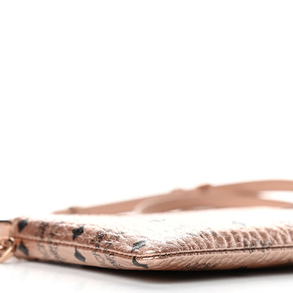 MCM Metallic Visetos Crossbody Tech Pouch Champagne Gold 7 of 9