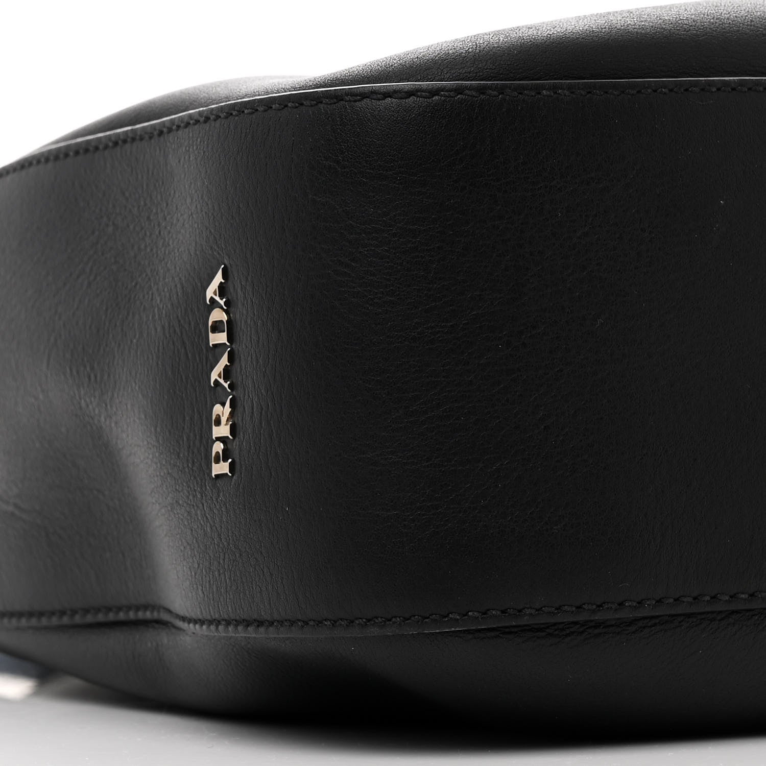 Prada Vitello Corsica Pocket Hobo Bag Black 9 of 10