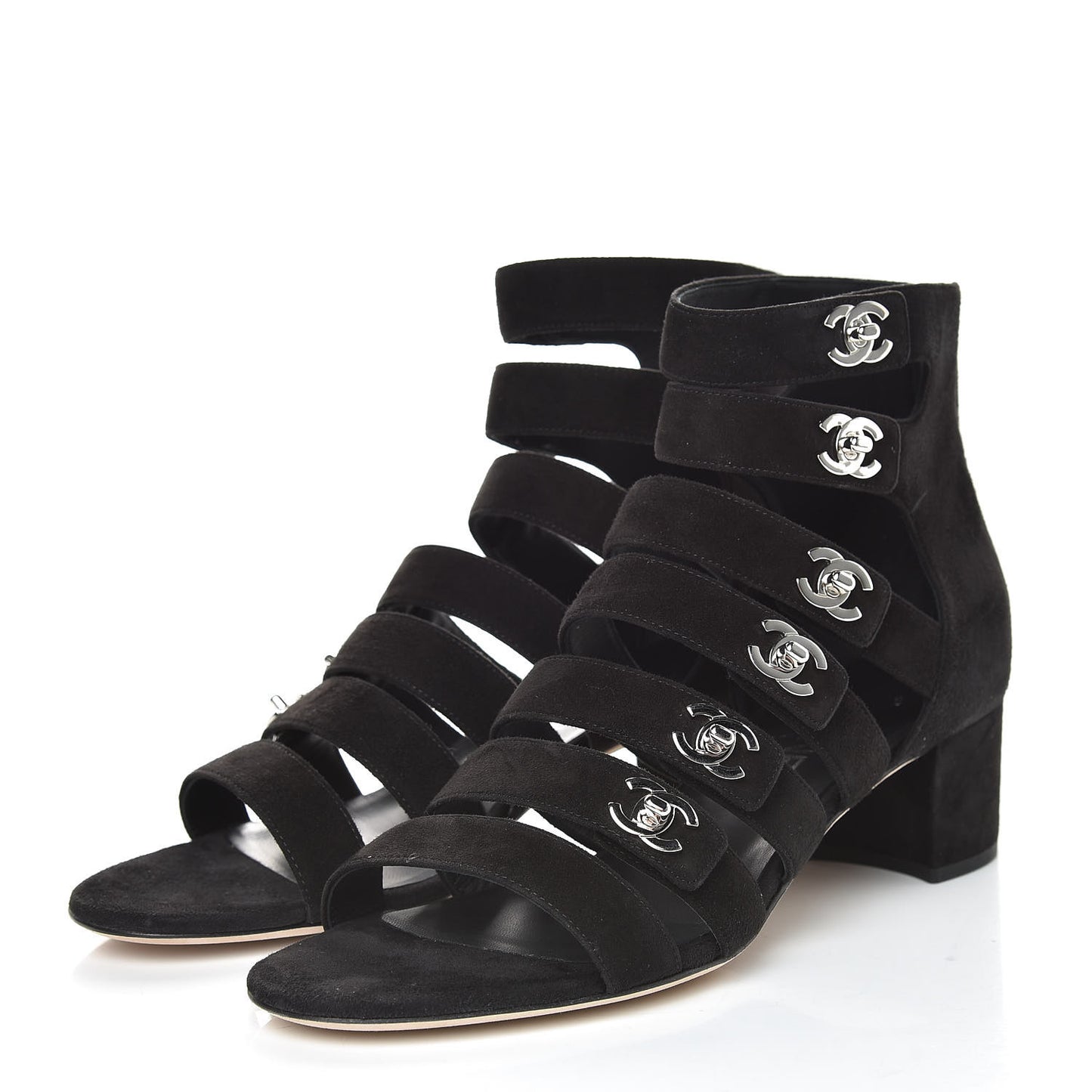 Kid Suede CC Turnlock Sandals 39.5 Black