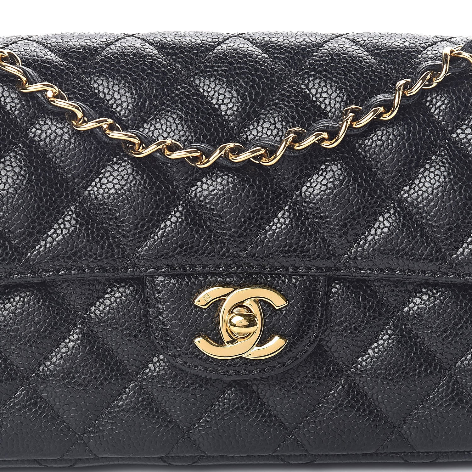 Chanel Caviar Quilted East West Flap Black 8 of 10