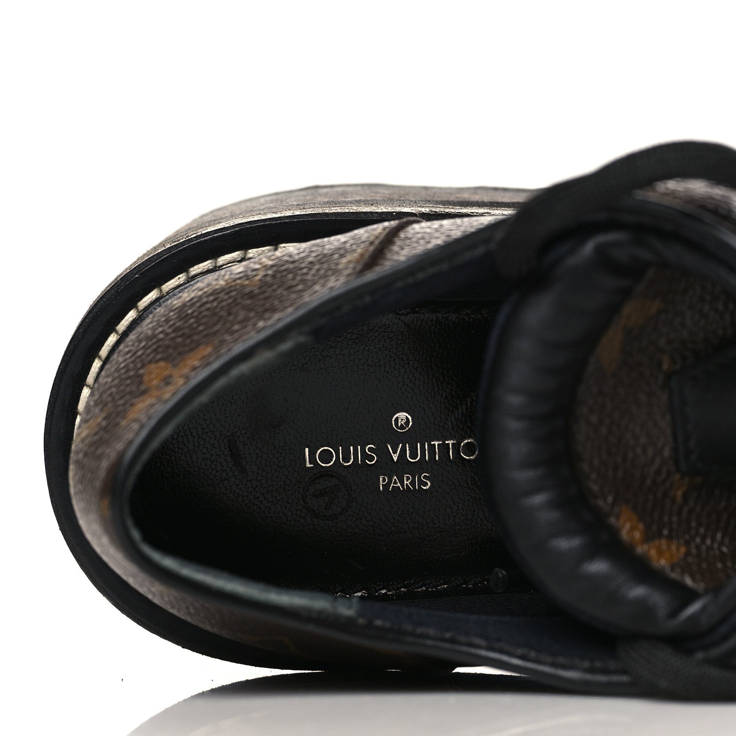 Louis Vuitton Monogram Calfskin Beaubourg Platform Derby Shoes 37 Brown 7 of 12