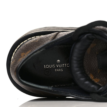 Louis Vuitton Monogram Calfskin Beaubourg Platform Derby Shoes 37 Brown 7 of 12